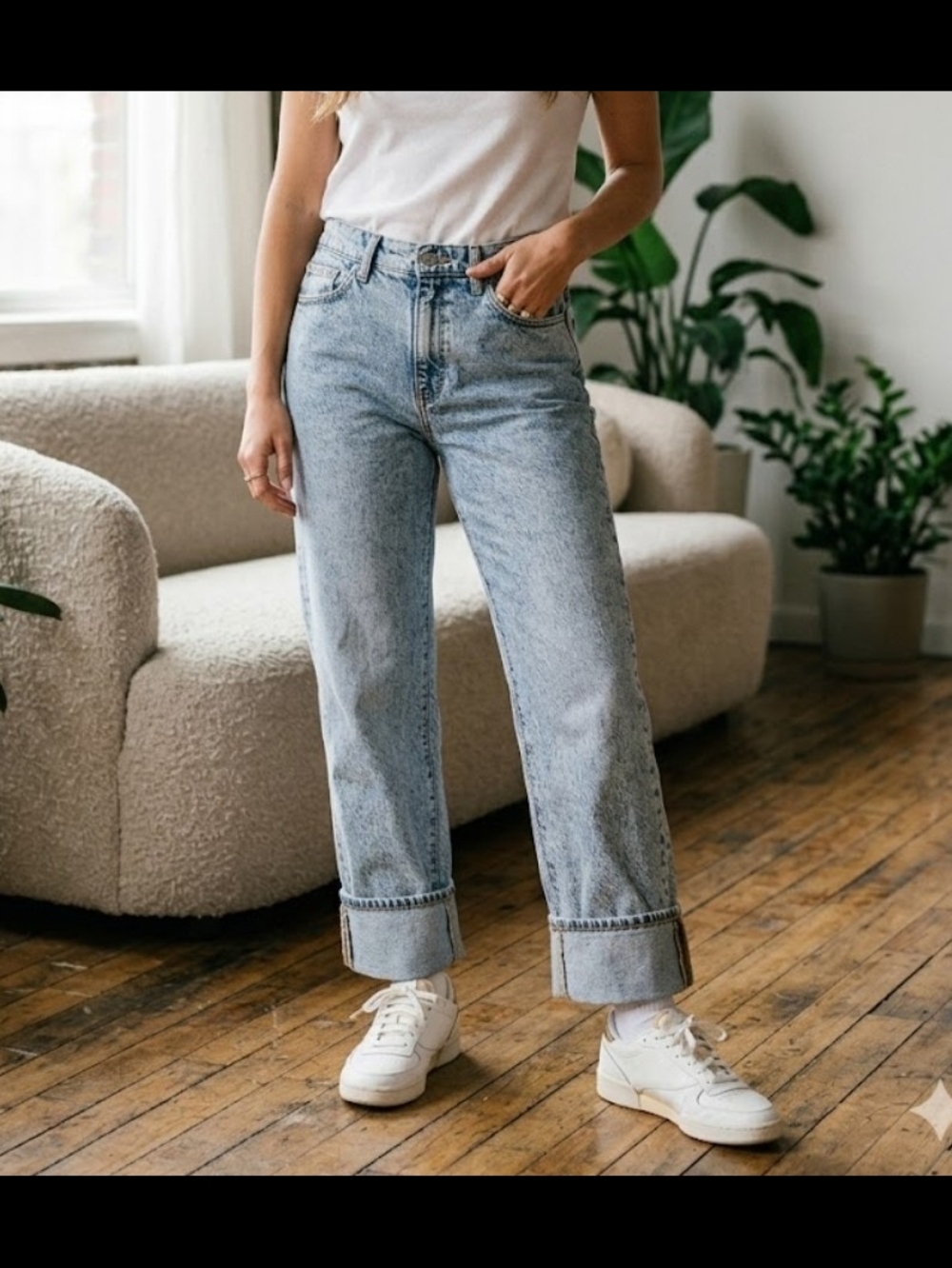 Good American Classic High-Rise Light Wash Women’s Jeans Size 6/28